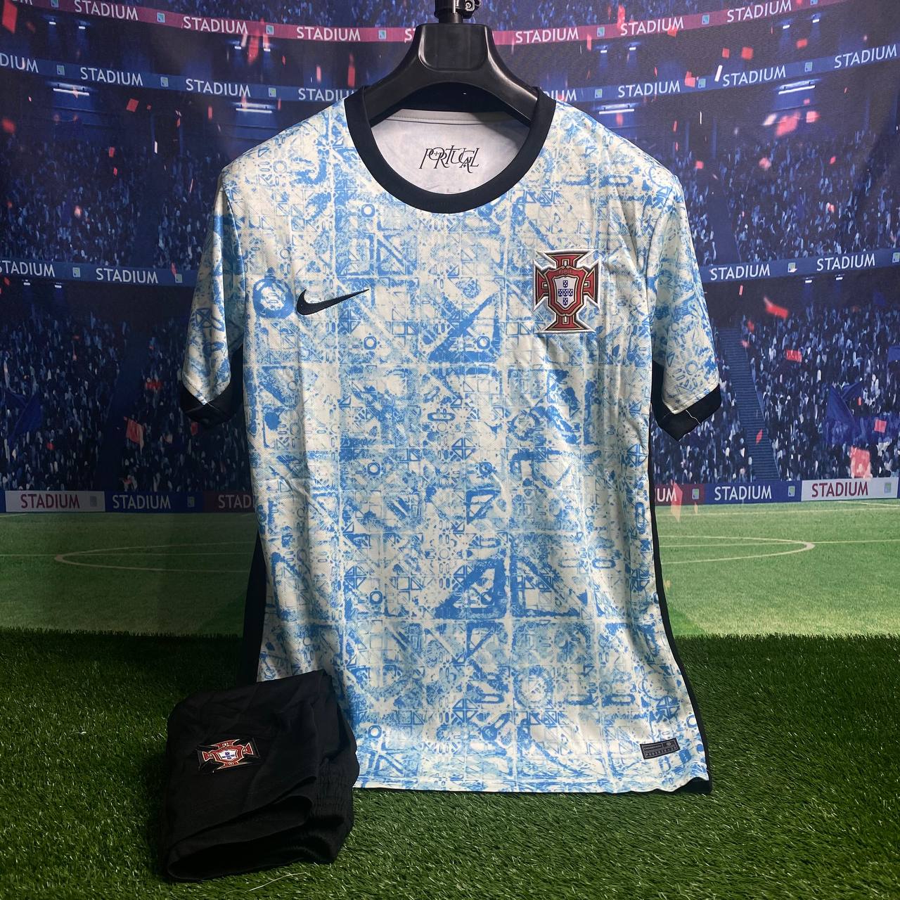لباس دوم پرتغال یورو 2024 هواداری با شورت