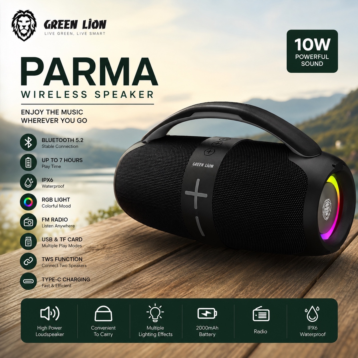 اسپیکر Green Lion PARMA کوچیک اما قدرتمند