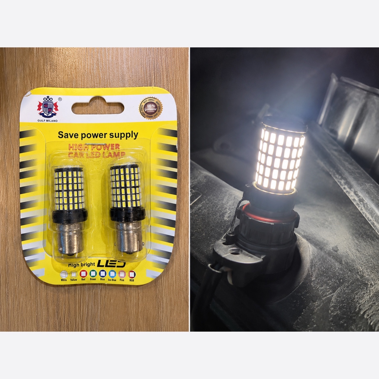 لامپ تک کنتاکت 144 SMD نور یخی قوی گلف میلانو