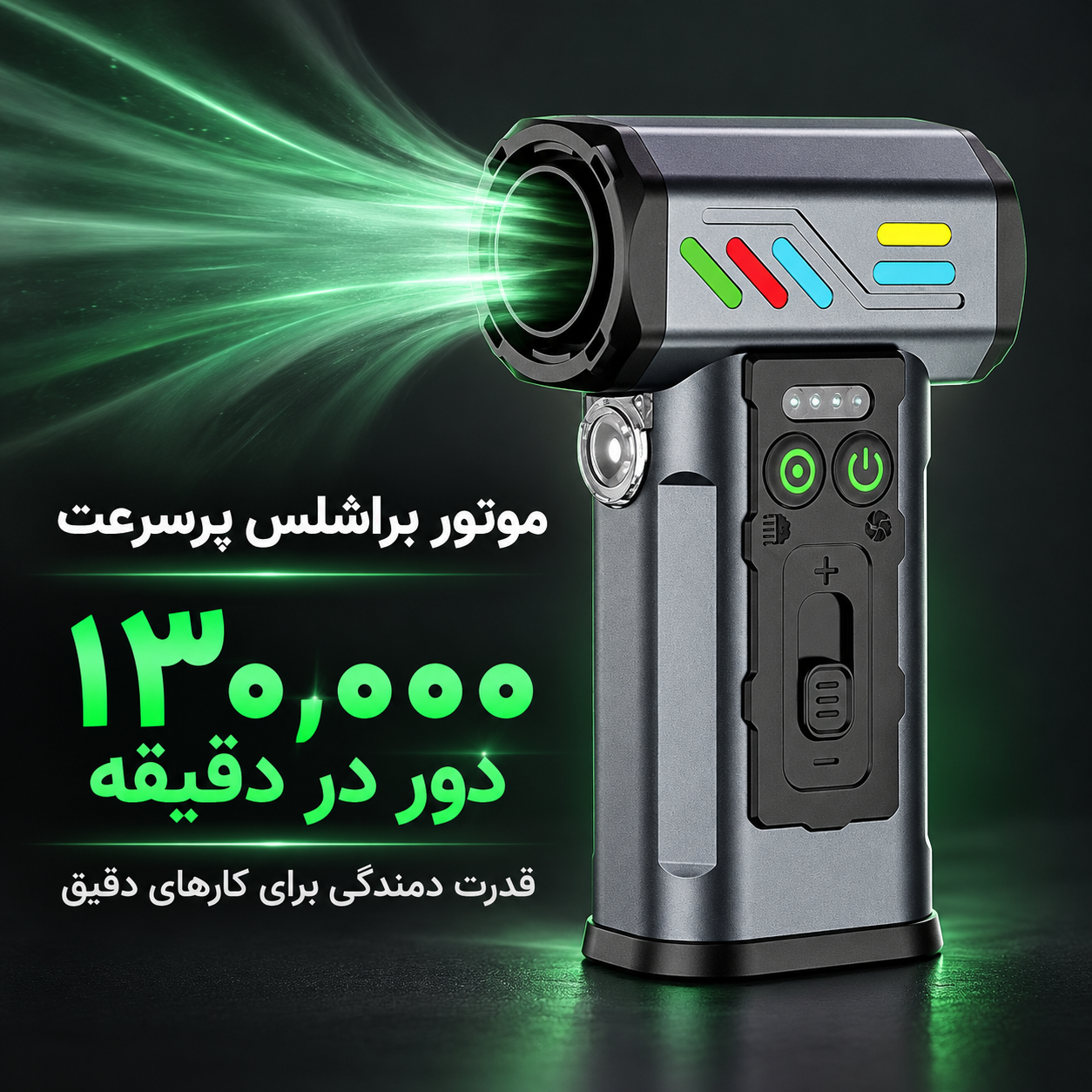 جت فن توربو شارژ دمنده و مکنده F034-1 قدرت 130هزار