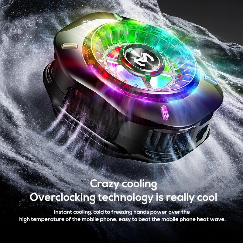 فن خنک کننده گیمینگ موبایل MEMO CX10 RGB Pro مگنتی با نمایشگر دیجیتال