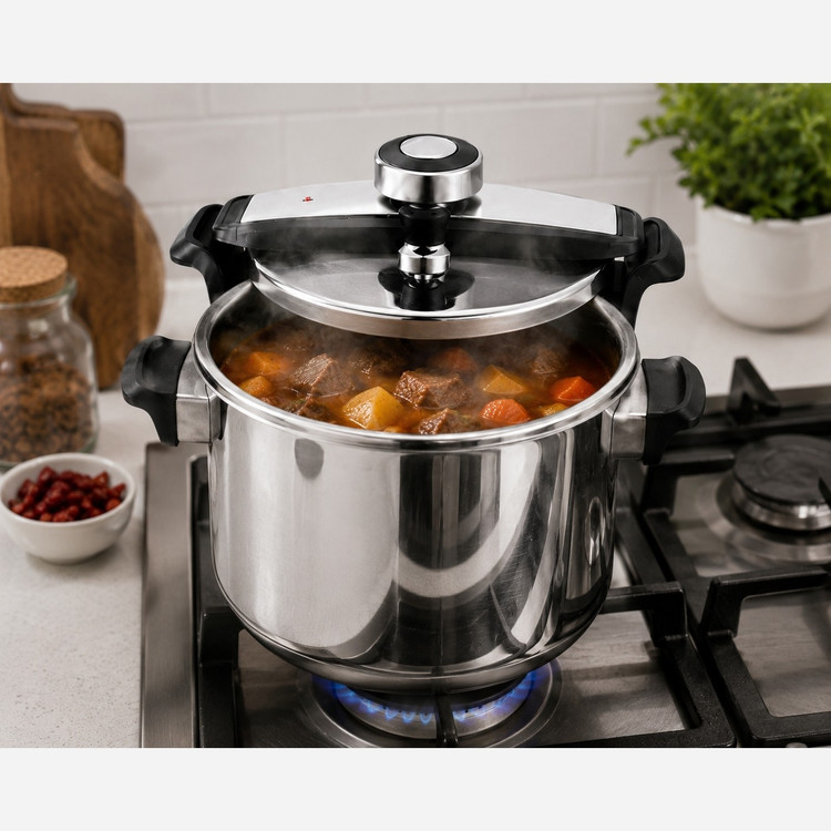 زودپز دوقلو یونیک مدل UM-1500 سرویس 5+7 لیتری استیل 18/10