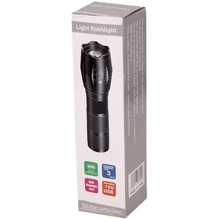 چراغ قوه آر ال مدل K04-2 دو لامپه XPE با نور UV و زوم