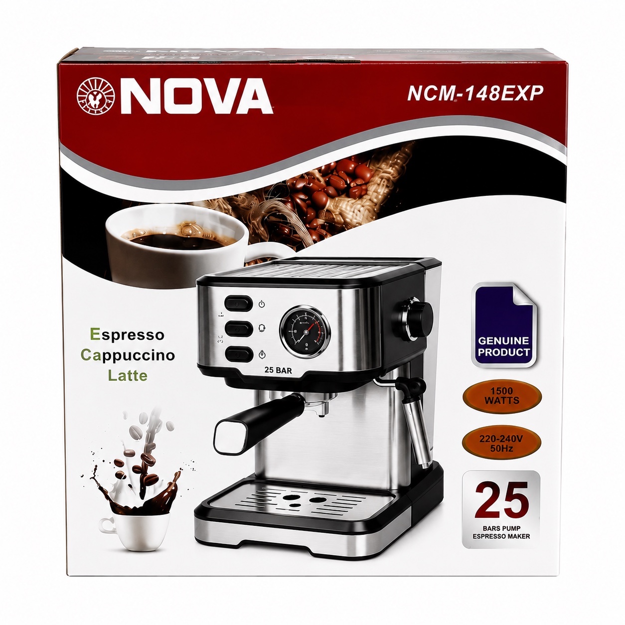 اسپرسو ساز نوا NCM-148EXP فشار بخار 25 بار