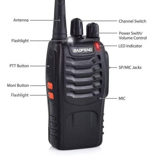 بی سیم واکی تاکی BAOFENG 888S تایپ C (تکی 1 عددی)