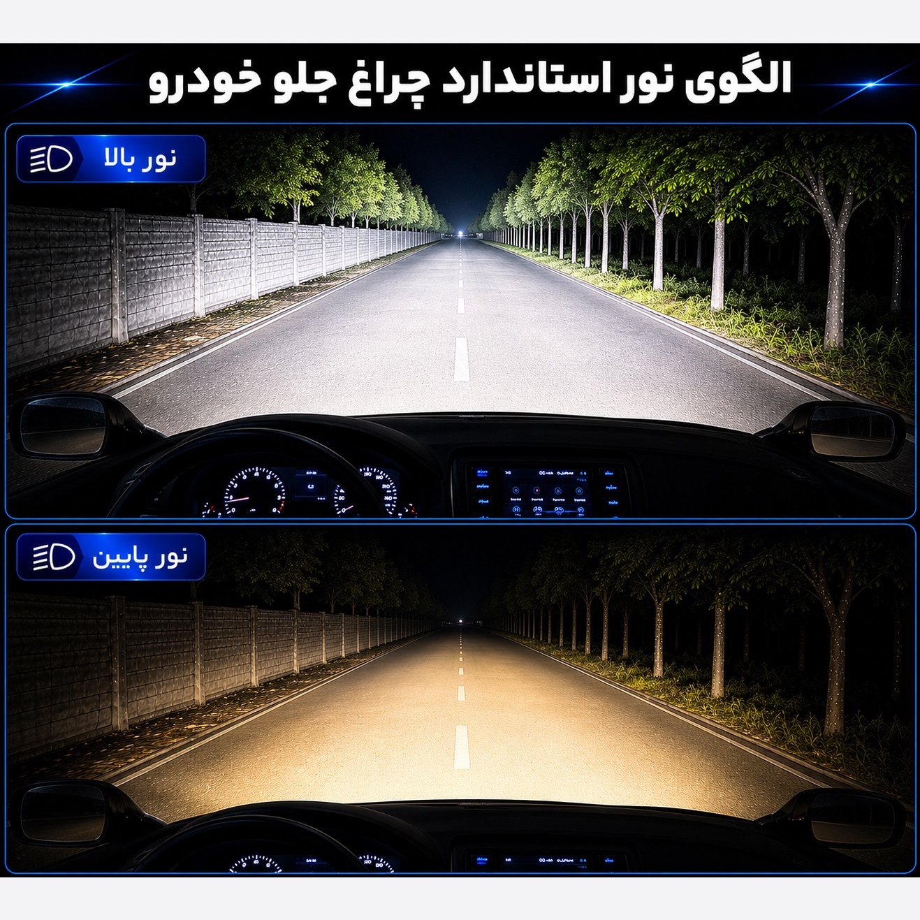 هدلایت کانپکس دو رنگ 3S PRO پایه H4