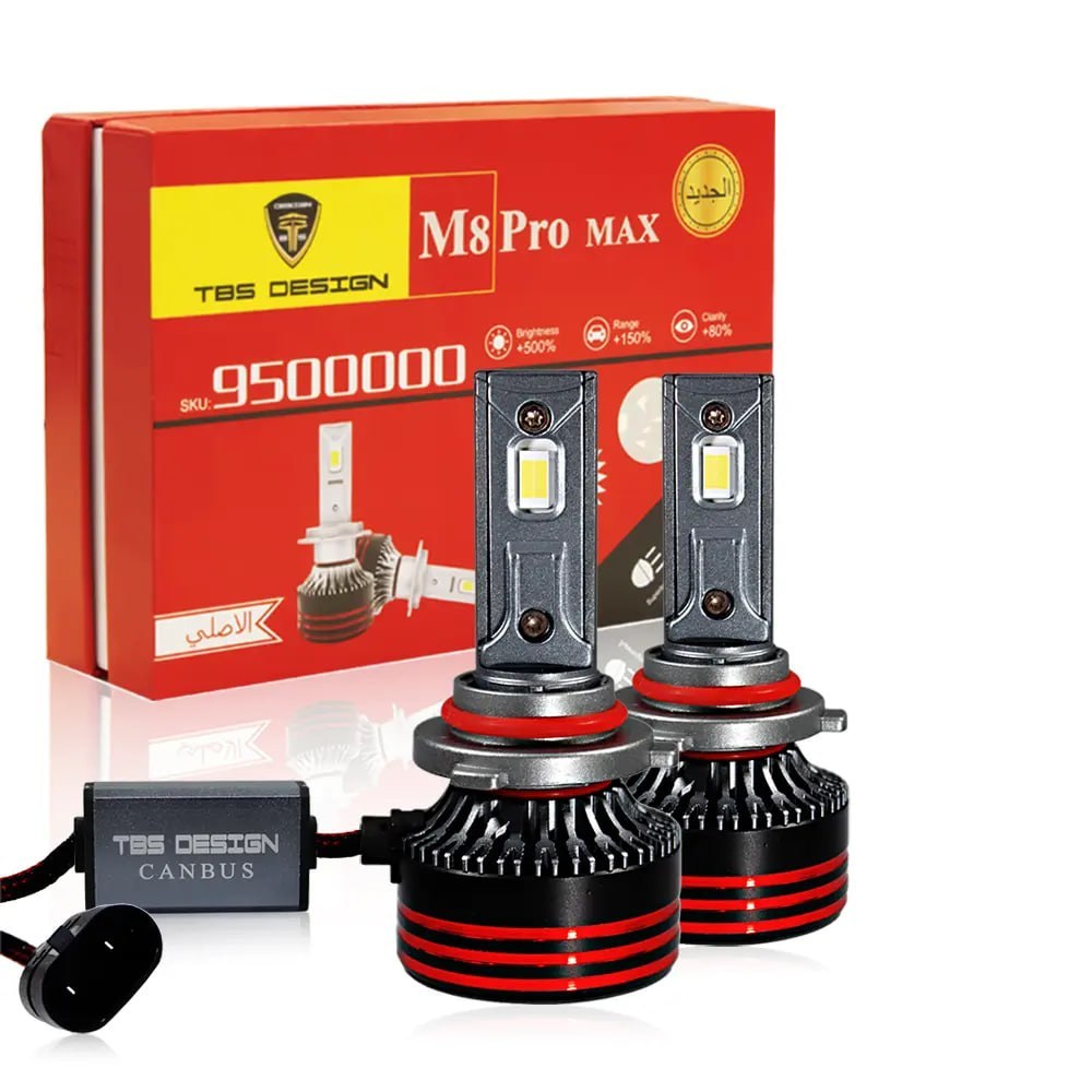 هدلایت توبیز TBS Design M8 Pro Max پایه 9005/9006 نور سفید یخی 6000K