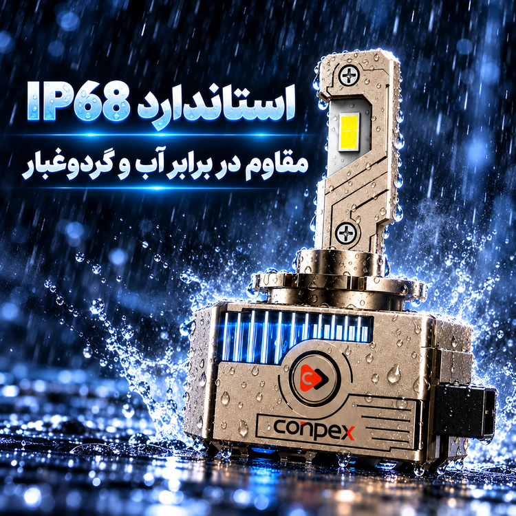 هدلایت کانپکس W3 پایه D2S با توان 110 وات نور سفید یخی 6000K